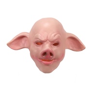 Halloween Horror Pig Head Mask Realistic Bad Face Mask Role-playing Scary Pig Head Costume Party Cos