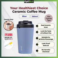 OPTIBEST 380ml Ceramic Thermos Cup Ceramic Thermo Mug Thermos Cup Thermal Mug Thermos Mug Cup Mug Co