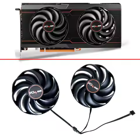 90MM CF9010H12D FDC10H12D9-C 85MM 4PIN Radeon RX6600 XT GPU FAN For Sapphire RX 6500 RX 6600XT 8G D6