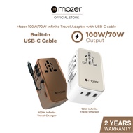 Mazer Travel Charger Infinite Universal Travel Adapter with 70W Fast Charging | 2 Years Warranty