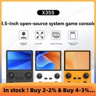 X35S Handheld Video Game Console 3.5inch IPS Screen HallJoystick Open Source Retro GamePad for //N64