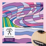 A aNueNue Purple Aurora String 23 Inch 26 Ukulele Titanium Fiber Rainbow Man