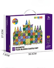 พร้อมส่ง!! แผ่นตัวต่อแม่เหล็กคริสตัล 113 ชิ้น MAGNETIC TILES ของเล่นเสริมทักษะและพัฒนาการ