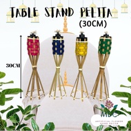 ➳(READY STOCK)Pelita Buluh Raya  Table Stand Pelita 30cm+-Pelita Weave bamboo with colour♩