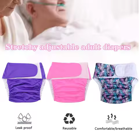 Adult Diapers Underpants Washable Reusable Adult Elderly Cloth Diapers Panties Waterproof Pocket Nap