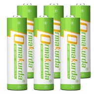 18500 Rechargeable Batteries (6Pack), IMR 18500 1600mAh 3.7V Li-ion Rechargeable Battery with Button