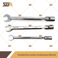 SENSUI 13mm / 16mm / 18mm Heavy Duty Swivel Flexible Box Socket Combination Wrench, Box Spanner, Box