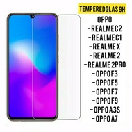 CLEAR TEMPERED GLASS 9H OPPO REALME C2 / C1 / A3S / F5 / F7/ F9 / F3 / A7 REALME X/ REALME 5 PRO/