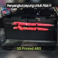 [ZARC] 3D Printed Penyangkut Payung Seat Belakang Untuk Alza Baru Variant H dan AV