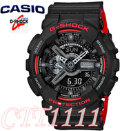 CASIO GSHOCK นาฬิกาข้อมือผู้ชาย สายเรซิ่น รุ่น GA-110HR-1A(Red and black)