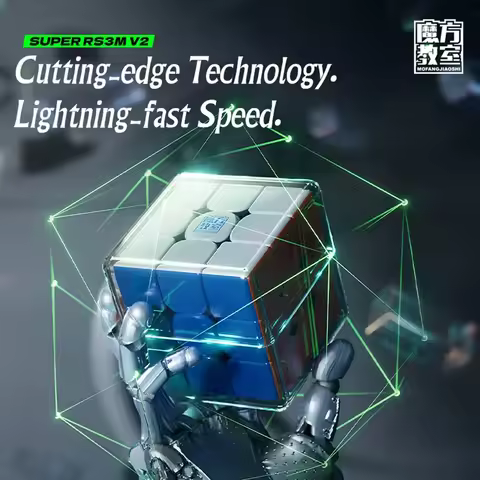 Moyu 3x3 Cube Super RS3M V2 3x3x3 Cube Magnetic UV / MagLev UV / MagLev Ball Core UV Coated Version 