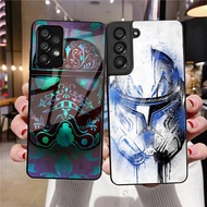 star wars helmet Tempered Glass Phone Case For Samsung Galaxy A10 A14 A16 A25 A35 A22 4G A32 A33 A34