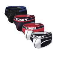 CMENIN PUMP 4Pcs ร้อนผ้าฝ้ายเซ็กซี่ชุดชั้นในชายสั้นกางเกงผู้ชายกางเกงลื่นกางเกง Jockstrap กางเกงในชา