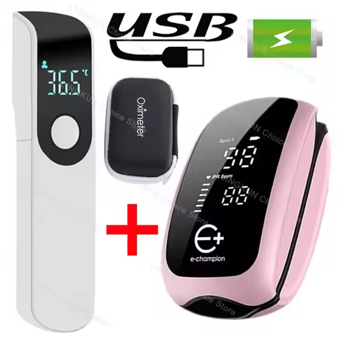 Rechargeable Medical Oximeter Strap Lanyard Fingertip Pulse Oximeter Blood Oxygen Saturation Monitor