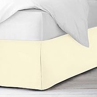 Bed Skirt Box Pleated 18 inch Drop Bed Skirt Soft Brushed Premium Microfiber Bed Skirt Luxury Bedskirt Hotel Quality Bed Ruffle Bed Frame and Box Spring Cover ( Queen-18 Ivory Solid )