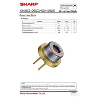 SHARP GH05C01D9G Green Laser Diode 1.3W - 1.5W 525nm | Φ9mm CAN Package, Multi-Mode CW | For High-Po