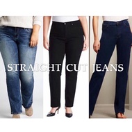 STRAIGHT CUT BIG SIZE JEANS PLUS SIZE ELASTIC STREACHABLE WAIST & SELUAR SLACK WANITA BESAR MEMERI