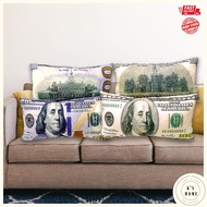 [ Zip&Washable ] Money Pillow US Dollar Bantal 美金枕头 Bantal Duit US DOLLAR