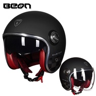 BEON B108A motorcycle helmet beon 3/4 open face dual lens visor vintage helmets retro casque Moto Ca