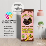 Spanduk/Banner Berdiri Es Kul Kul Ukuran 160 x 60