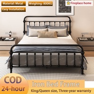 katil besi  Iron metal bed frame  King/Queen size bed frame High load-bearing bedframe 铁床架