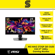 MSI MAG 272QP QD-OLED X24 27" QHD 240Hz QD-OLED Gaming Monitor