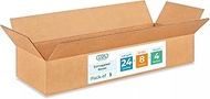 DL Packaging Medium Corrugated Moving Boxes 24"L x 8"W x 4"H (Pack of 5) - Excellent Choice of Sturd
