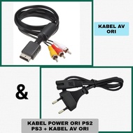 Original AV Cable + Original Power Cable PS2 PS3 PS4