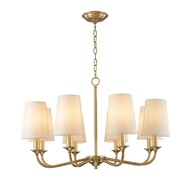 S-66/ American Country Living Room Copper Chandelier European Simple Bedroom Study and Restaurant Children's Lamps Pasto