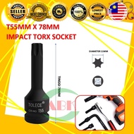 1/2" X 78MM IMPACT TORX SOCKET T25 T27 T30 T35 T40 T45 T50 T55 T60