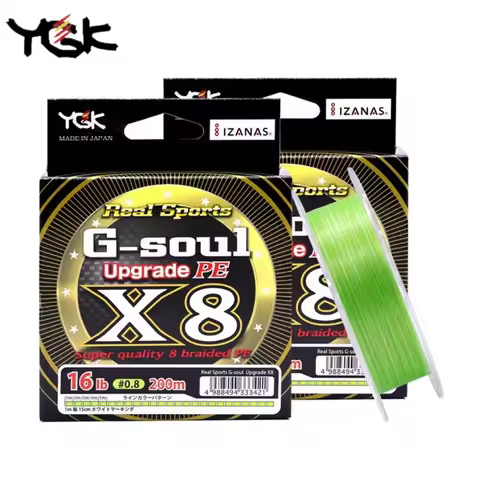 YGK G-SOUL X8 Upgrade Braid Fishing Line Super Strong 8 Strands Multifilament PE Line 150M 200M Lure