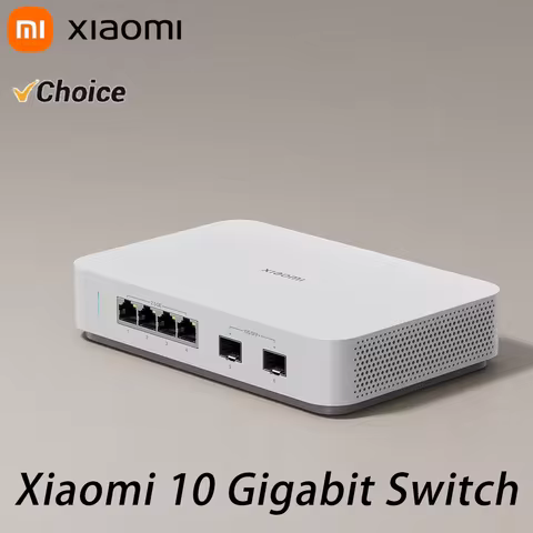 NEW Xiaomi 10G Ethernet Switch 4×2.5G+2×10GMbps Mini Network Switches VLAN Ethernet Splitter Lan Rou