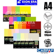 Campap Colour Paper A4 80gsm/120gsm 20's per pack A4 Paper