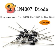 100pcs 1N4007 High Power Rectifier DO-41 Diode IN4007 1A/1200V Inline Diode