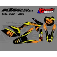 Decal Sticker KTM 250 SX Decal Sticker KTM 250 2012 - 2015