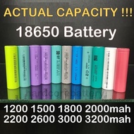 18650 Rechargeable Battery 3.7V 4.2V Actual Genuine Capacity Lithium Li ion 1200mAh 3000mAh 1C 5C 10