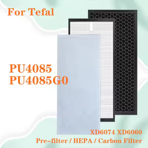 For Tefal Intense Pure Air Connect PU4085 PU4085G0 Air Purifier Filter XD6074 & XD6060 Replacement H