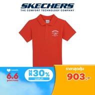 Skechers สเก็ตเชอร์ส เสื้อโปโลผู้หญิง WoMens Red Mood Polo Apparel - SL124W219-RED