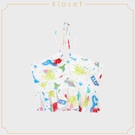 KLOSET Kiss Print Halter Top (VC23-T001) เสื้อคล้องคอ ผ้าพิมพ์ลายKiss