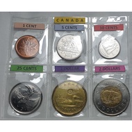 Set koin canada 1 cent - 2 dollar
