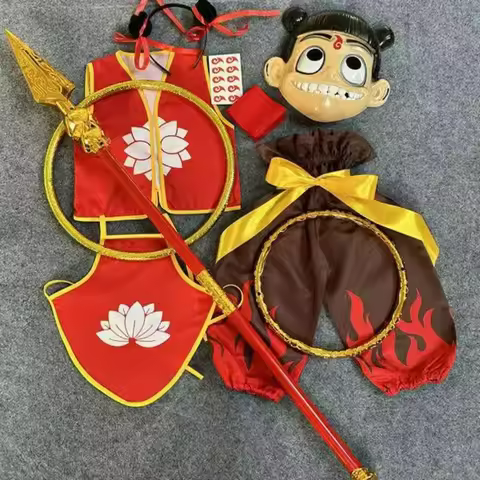 Nezha Cosplay Costumes for Kids Kindergarten Dance Clothes Halloween Cosplay Festival Dance Costumes