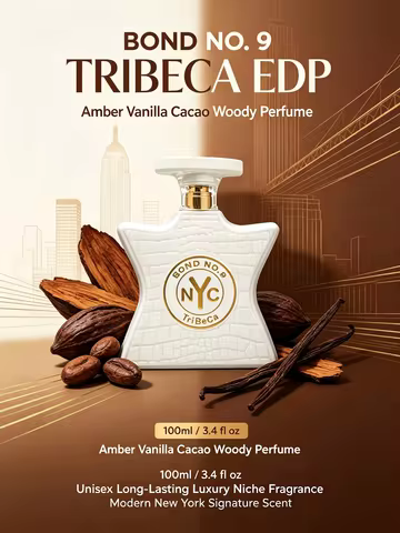 Bond No 9 Tribeca EDP 100ml Unisex Amber Vanilla Cacao Woody Perfume Long Lasting Luxury Niche Fragr