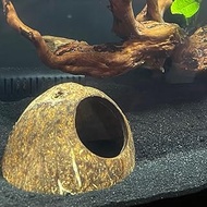 Aquarium Cave Coconut Shell Cave and Hide for Fish, pleco cave, Shrimp cave, Aquarium Decor Caves, F