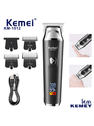 Kemei專業可充電理髮器km-1512理髮修剪機男士油頭雕刻理髮