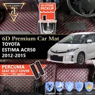 TOYOTA ESTIMA ACR50 ( 2012 - 2015 ) 6D PU Leather Car Carpet VIP Car Mat Floor Mat Alas Kaki Karpet Kereta Accessories