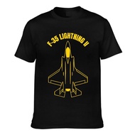 Fashion Printed F-35 Lightning Ii Jet Fighter Aircraft Casual Mens Tee