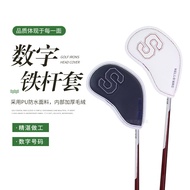 Set Besi Golf Penutup Kepala Kelab Tampalan Penutup Pelindung Nombor Besar Penutup Cap Kelab Golf PU