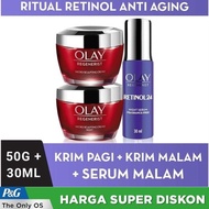 [LEBIH HEMAT] Olay Retinol Ritual Pelembap & Serum Anti Aging