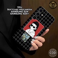 HP Latest Samsung S24 / S24+ Case - Leviora Case - Black Fashion Case - Samsung S24 / S24+ Softcase 