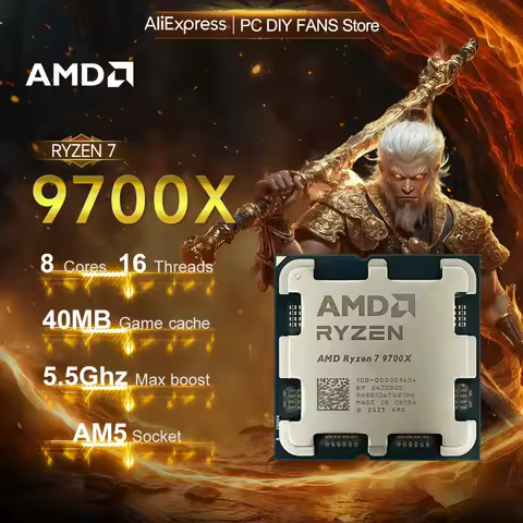NEW AMD Ryzen 7 9700X 5.5GHz 8-Core 16-Thread Socket AM5 DDR5 4NM L3=32M TDP 65W R7 9700X Gaming CPU